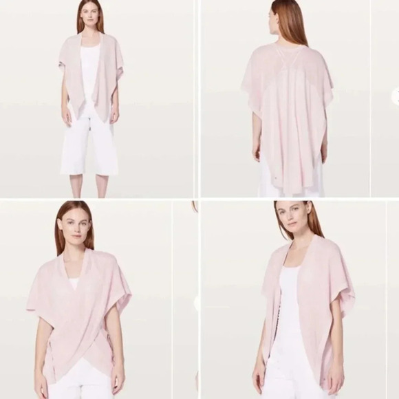 Lululemon Long Weekend Silk Blend Wrap Misty Pink OS - Picture 7 of 7